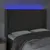 Produktbild 4 för Sänggavel LED mörkgrå 163x16x118/128 cm sammet 