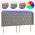 Produktbild 2 för Sänggavel LED ljusgrå 183x16x118/128 cm sammet