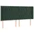 Produktbild 3 för Sänggavel LED mörkgrön 183x16x118/128 cm sammet 