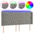Produktbild 2 för Sänggavel LED ljusgrå 203x16x118/128 cm sammet