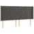 Produktbild 3 för Sänggavel LED mörkgrå 203x16x118/128 cm sammet