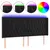 Produktbild 2 för Sänggavel LED svart 203x16x118/128 cm sammet