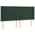 Produktbild 3 för Sänggavel LED mörkgrön 203x16x118/128 cm sammet