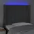 Produktbild 4 för Sänggavel LED mörkgrå 83x16x118/128 cm tyg