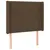Produktbild 3 för Sänggavel LED mörkbrun 83x16x118/128 cm tyg
