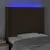 Produktbild 4 för Sänggavel LED mörkbrun 83x16x118/128 cm tyg