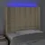 Produktbild 4 för Sänggavel LED gräddvit 83x16x118/128 cm tyg