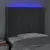 Produktbild 4 för Sänggavel LED mörkgrå 93x16x118/128 cm tyg