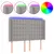 Produktbild 2 för Sänggavel LED ljusgrå 147x16x118/128 cm tyg
