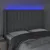 Produktbild 4 för Sänggavel LED ljusgrå 147x16x118/128 cm tyg