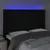 Produktbild 4 för Sänggavel LED svart 147x16x118/128 cm tyg