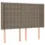 Produktbild 3 för Sänggavel LED taupe 147x16x118/128 cm tyg