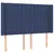 Produktbild 3 för Sänggavel LED blå 147x16x118/128 cm tyg