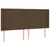 Produktbild 3 för Sänggavel LED mörkbrun 163x16x118/128 cm tyg