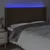 Produktbild 4 för Sänggavel LED mörkbrun 163x16x118/128 cm tyg