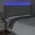 Produktbild 4 för Sänggavel LED ljusgrå 183x16x118/128 cm tyg
