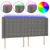 Produktbild 2 för Sänggavel LED mörkgrå 183x16x118/128 cm tyg