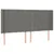 Produktbild 3 för Sänggavel LED mörkgrå 183x16x118/128 cm tyg