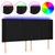 Produktbild 2 för Sänggavel LED svart 183x16x118/128 cm tyg