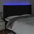 Produktbild 4 för Sänggavel LED svart 183x16x118/128 cm tyg