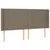 Produktbild 3 för Sänggavel LED taupe 183x16x118/128 cm tyg