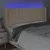 Produktbild 4 för Sänggavel LED gräddvit 183x16x118/128 cm tyg