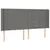 Produktbild 3 för Sänggavel LED mörkgrå 203x16x118/128 cm tyg