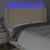 Produktbild 4 för Sänggavel LED gräddvit 203x16x118/128 cm tyg