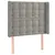 Produktbild 3 för Sänggavel LED ljusgrå 93x16x118/128 cm sammet