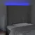 Produktbild 4 för Sänggavel LED ljusgrå 93x16x118/128 cm sammet
