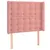 Produktbild 3 för Sänggavel LED rosa 93x16x118/128 cm sammet