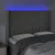 Produktbild 4 för Sänggavel LED ljusgrå 147x16x118/128 cm sammet