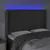 Produktbild 4 för Sänggavel LED mörkgrå 147x16x118/128 cm sammet
