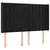 Produktbild 3 för Sänggavel LED svart 147x16x118/128 cm sammet