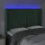 Produktbild 4 för Sänggavel LED grön 147x16x118/128 cm sammet