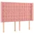 Produktbild 3 för Sänggavel LED rosa 147x16x118/128 cm sammet