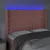 Produktbild 4 för Sänggavel LED rosa 147x16x118/128 cm sammet