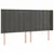 Produktbild 3 för Sänggavel LED mörkgrå 163x16x118/128 cm sammet
