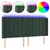 Produktbild 2 för Sänggavel LED grön 163x16x118/128 cm tsammetyg