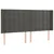 Produktbild 3 för Sänggavel LED mörkgrå 183x16x118/128 cm sammet