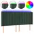 Produktbild 2 för Sänggavel LED mörkgrön 183x16x118/128 cm sammet