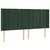 Produktbild 3 för Sänggavel LED mörkgrön 183x16x118/128 cm sammet