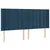 Produktbild 3 för Sänggavel LED mörkblå 183x16x118/128 cm sammet