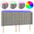 Produktbild 2 för Sänggavel LED ljusgrå 203x16x118/128 cm sammet 