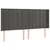 Produktbild 3 för Sänggavel LED mörkgrå 203x16x118/128 cm sammet