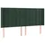 Produktbild 3 för Sänggavel LED mörkgrön 203x16x118/128 cm sammet