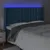 Produktbild 4 för Sänggavel LED mörkblå 203x16x118/128 cm sammet