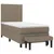 Produktbild 3 för Ramsäng med madrass taupe 80x200 cm tyg