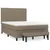 Produktbild 2 för Ramsäng med madrass taupe 140x190 cm tyg