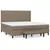 Produktbild 2 för Ramsäng med madrass taupe 200x200 cm tyg